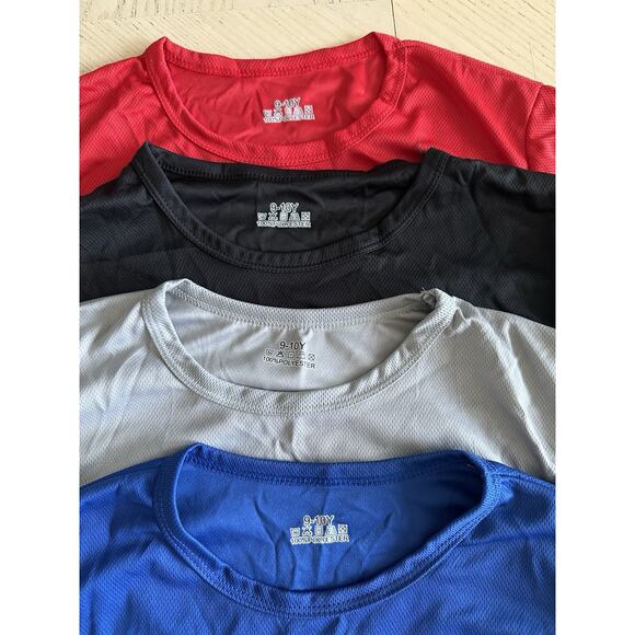 Boys 4-Pack Dry Fit T-Shirts, Athletic Performance T Size 9 To 10 Youth - Picture 2 of 2